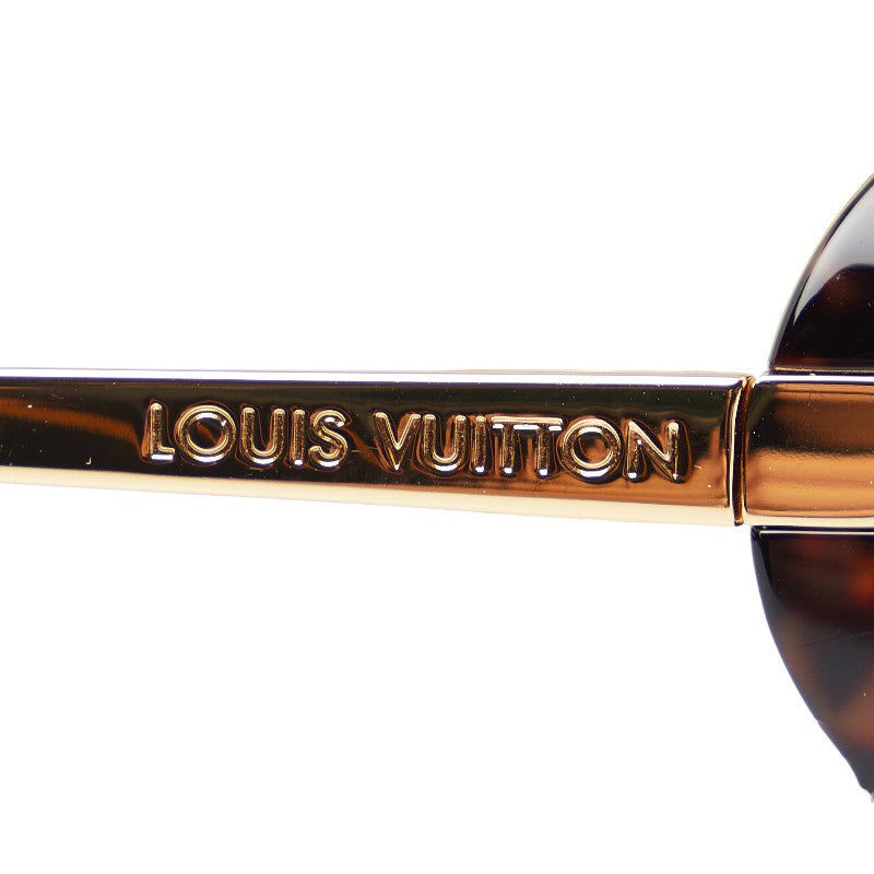 Louis Vuitton Plastic Gold Plated Sunglasses Z0596E 57-16-140 in Great Condition