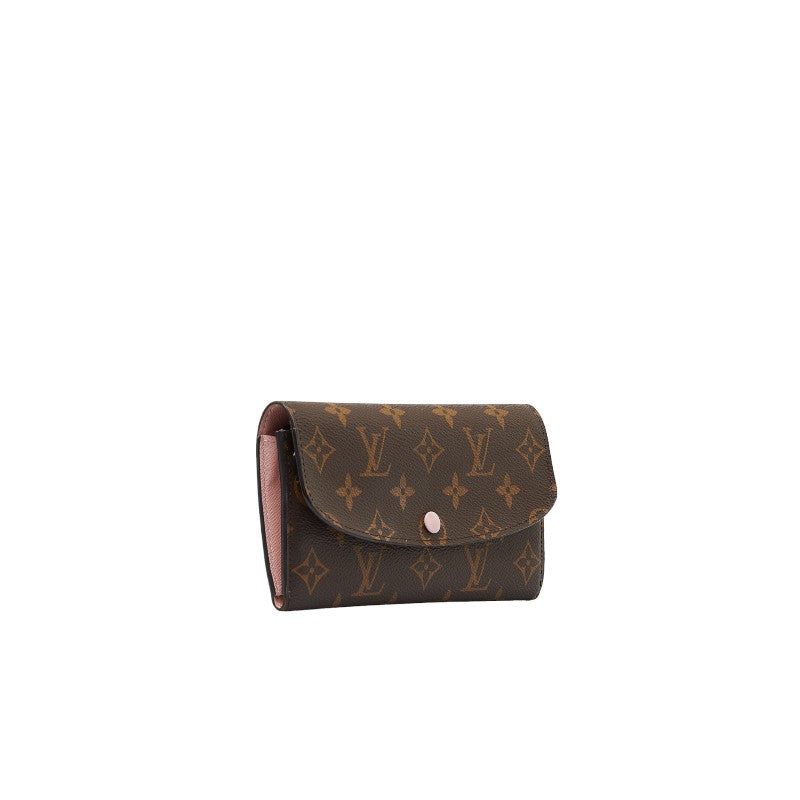 Louis Vuitton Monogram Portefeuille Emilie Long Wallet M61289 Brown Rose Ballerine Pink PVC Leather