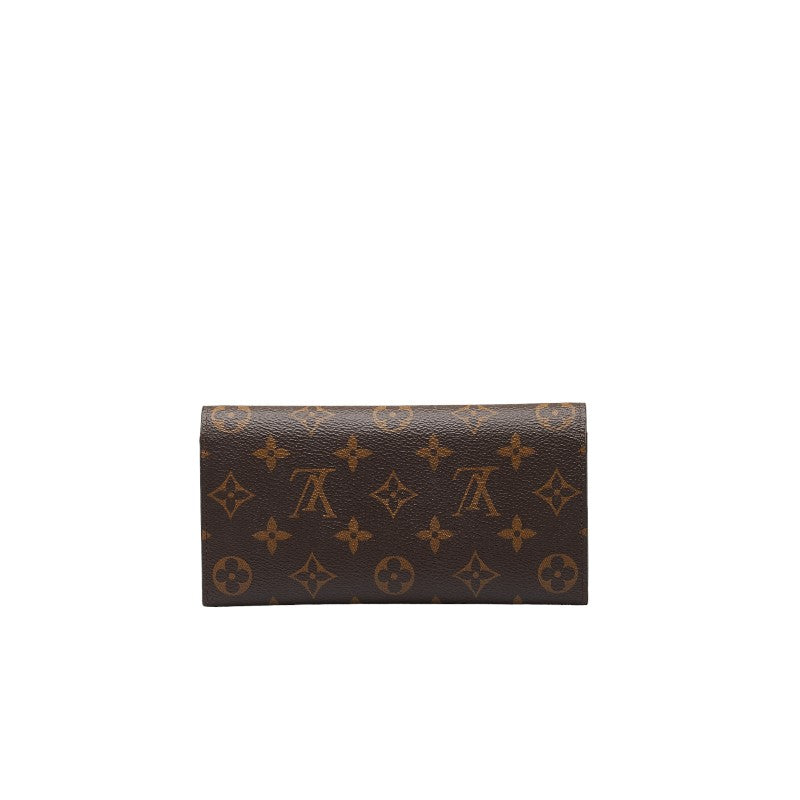 Louis Vuitton Monogram Portefeuille Emilie Long Wallet M61289 Brown Rose Ballerine Pink PVC Leather