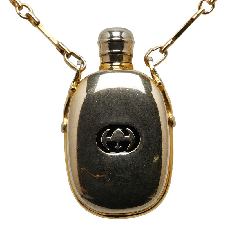 Gucci Perfume Bottle Chain Necklace Metal Necklace in Good condition