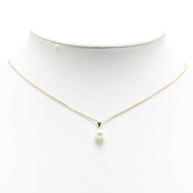 Mikimoto K18YG Yellow Gold Pearl Necklace in Excellent Condition