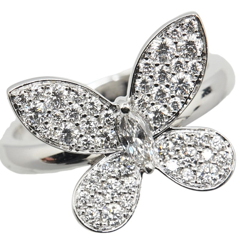 GRAFF K18WG White Gold Butterfly Pave Diamond Ring RGR523