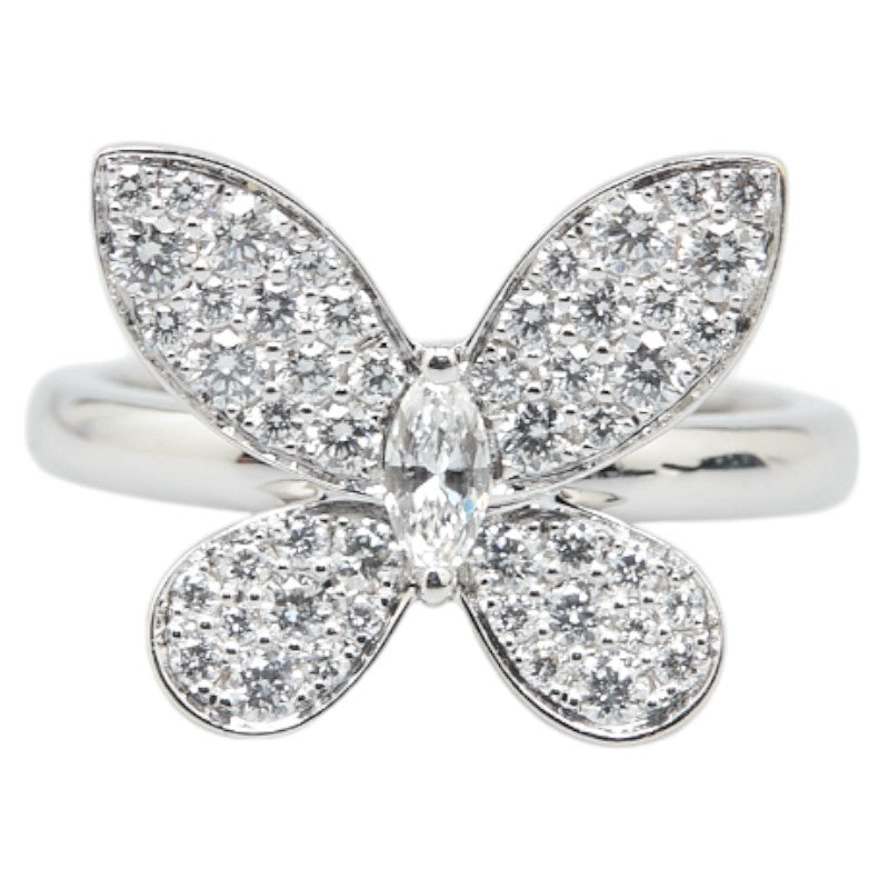 GRAFF K18WG White Gold Butterfly Pave Diamond Ring RGR523 in Great Condition