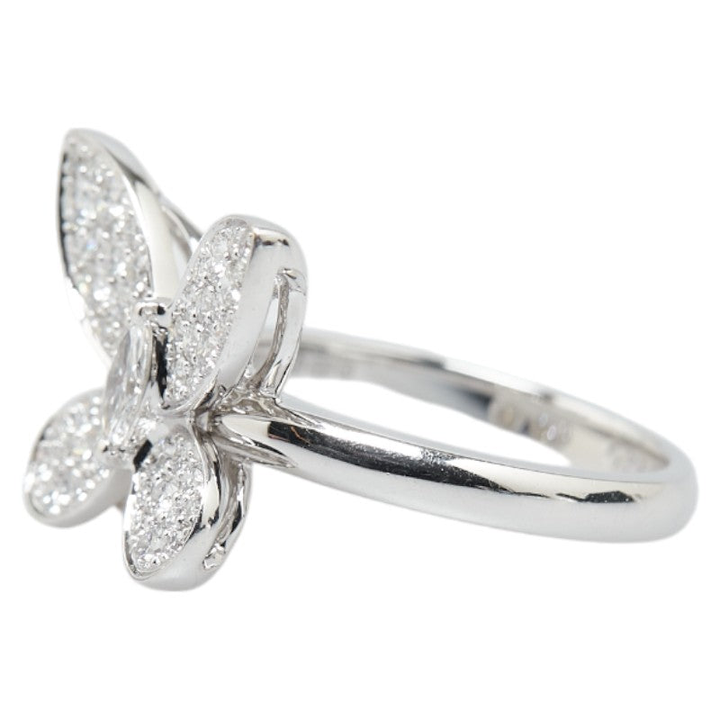 GRAFF K18WG White Gold Butterfly Pave Diamond Ring RGR523 in Great Condition