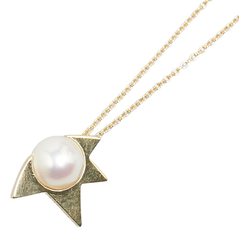 Tasaki 18k Gold Pearl Pendant Necklace Metal Necklace in Excellent condition