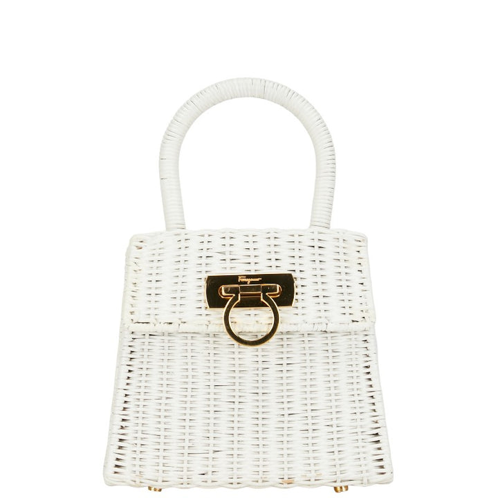 Salvatore Ferragamo Gancini Rattan Handbag 21-DO6176