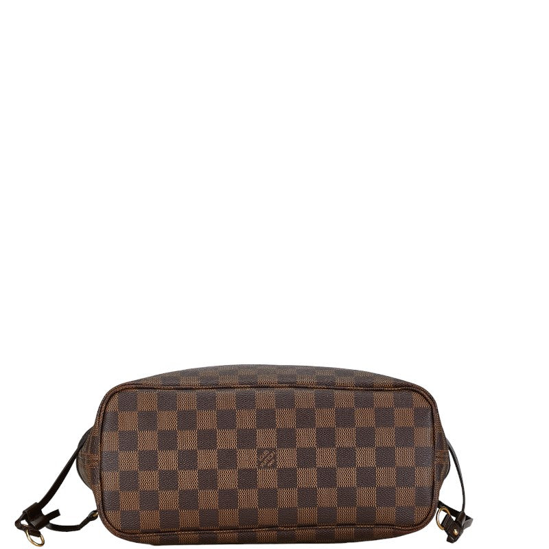 Louis Vuitton Damier Neverfull PM Tote Bag N51109 Brown PVC Leather