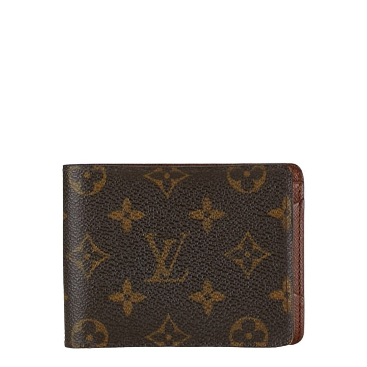 Louis Vuitton Monogram Compact Wallet M60895 Brown PVC in Good Condition