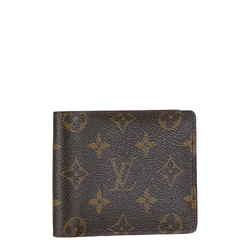 Louis Vuitton Monogram Compact Wallet M60895 Brown PVC in Good Condition