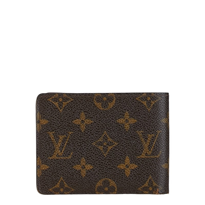 Louis Vuitton Monogram Compact Wallet M60895 Brown PVC in Good Condition