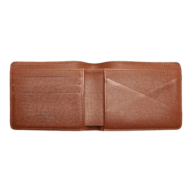 Louis Vuitton Monogram Compact Wallet M60895 Brown PVC in Good Condition