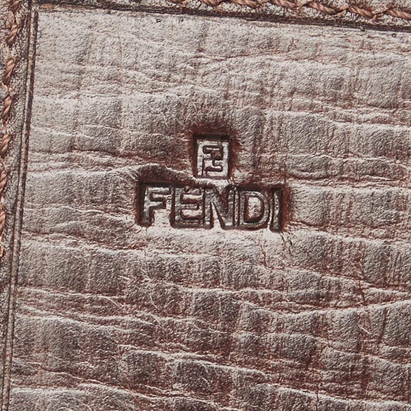 Fendi Zucca Canvas Long Wallet 8M0021 Brown in Very Good Condition