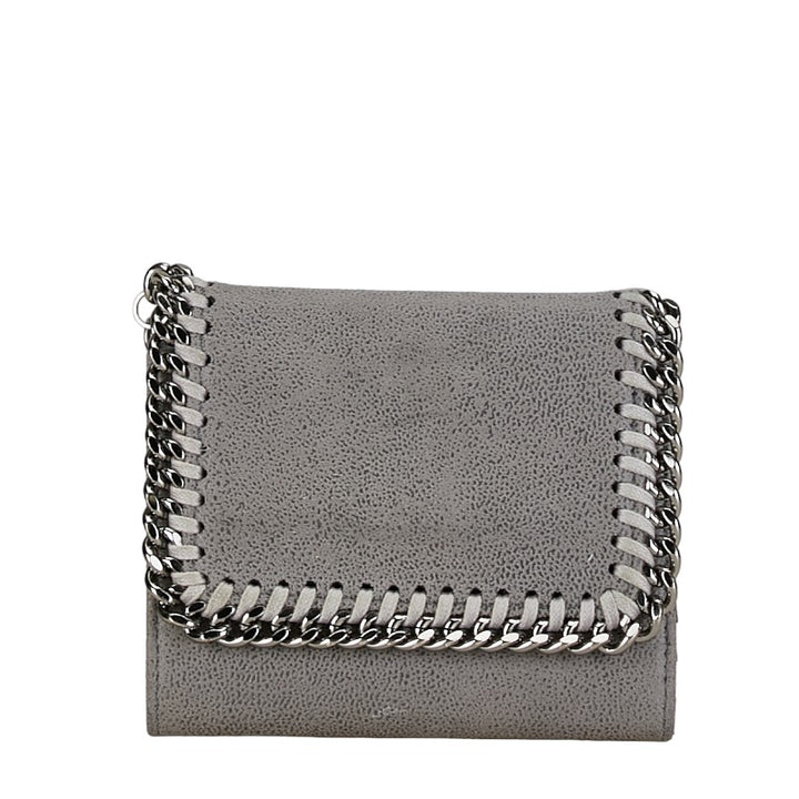 Stella McCartney Compact Polyester Wallet Gray in Very Good Condition