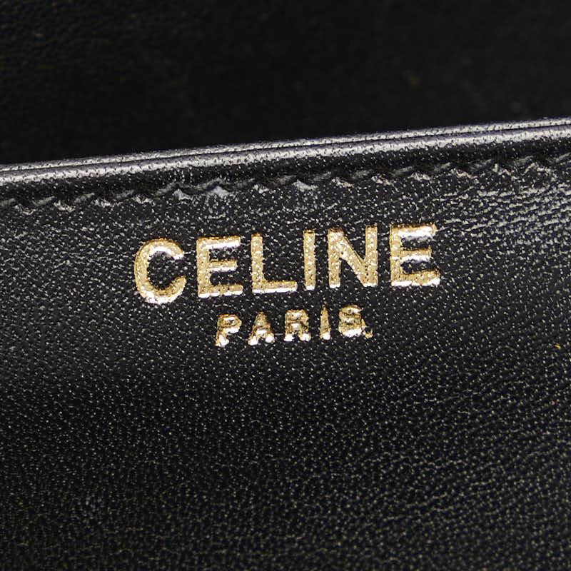 Celine Leather Logo Crossbody Shoulder Bag in Good Condition