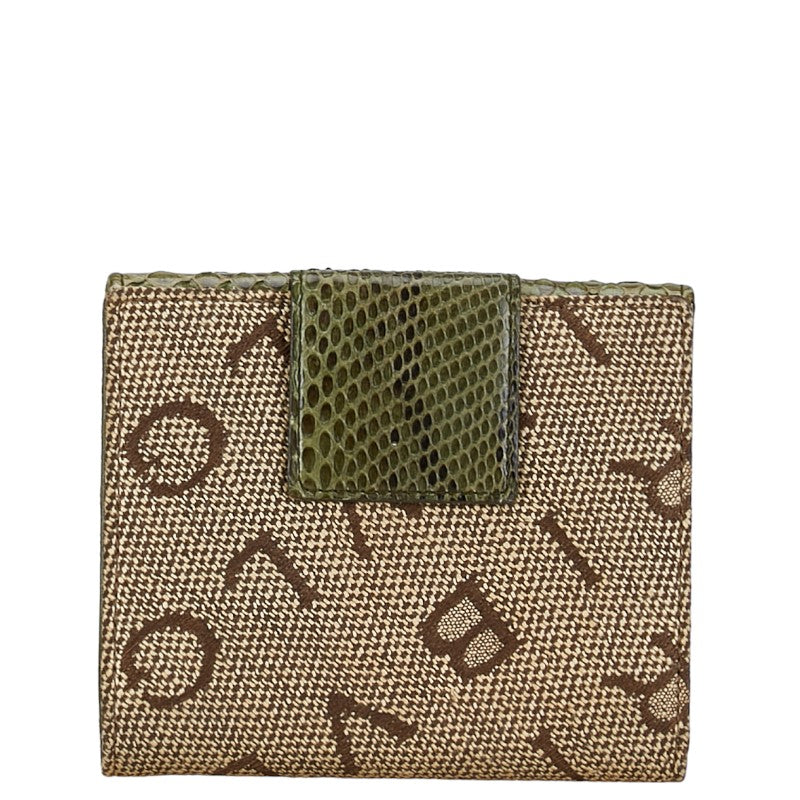 Bvlgari Canvas Leather Logo Mania Bifold Wallet