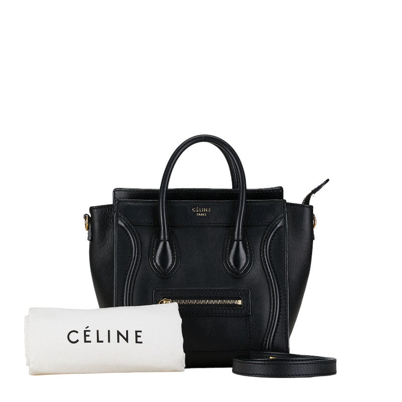 Celine Nano Leather Luggage Tote Bag Leather Tote Bag in Good condition