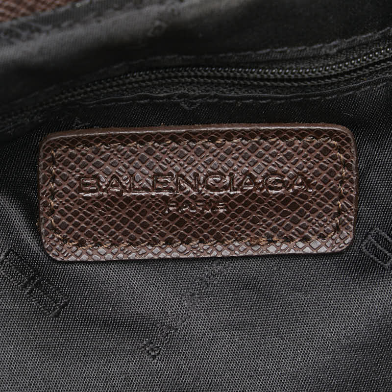 Balenciaga Canvas Leather BB Logo Handbag