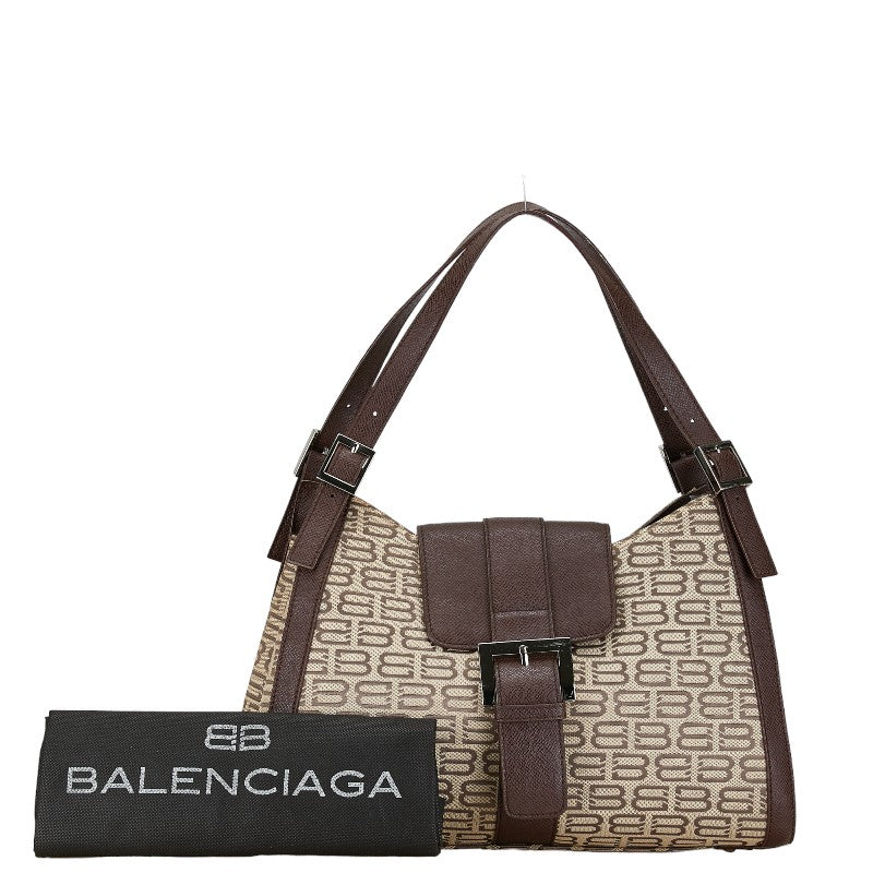 Balenciaga Canvas Leather BB Logo Handbag