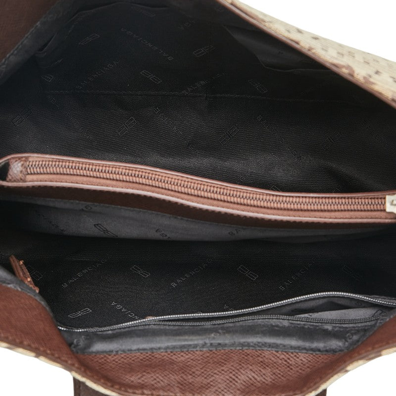 Balenciaga Canvas Leather BB Logo Handbag