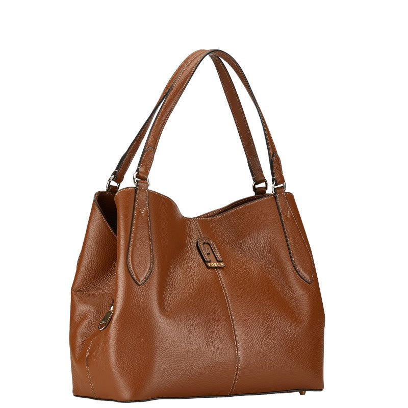 Furla Daphne Leather Tote Bag Brown in Great Condition