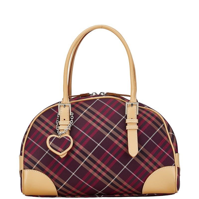 Burberry Nova Check Canvas Leather Handbag in Very Good Condition