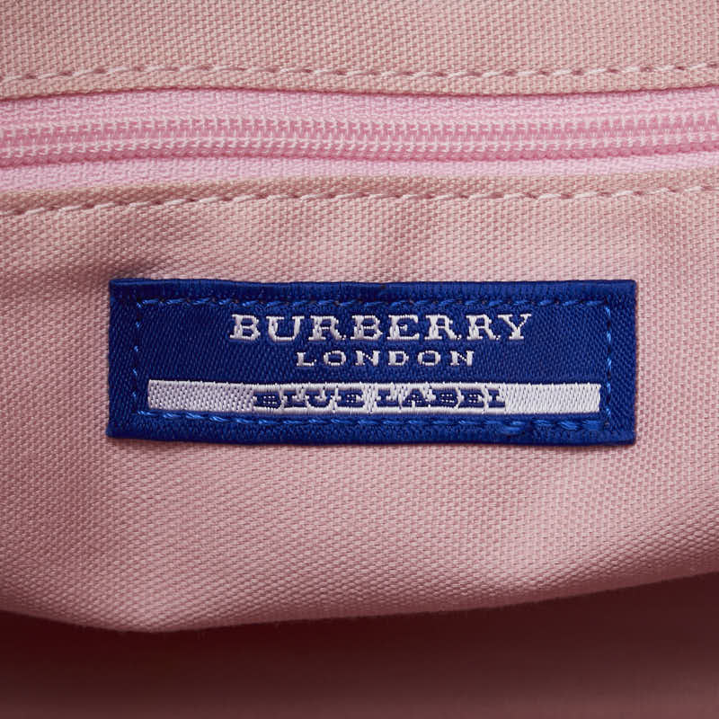 Burberry Nova Check Canvas Leather Handbag in Very Good Condition