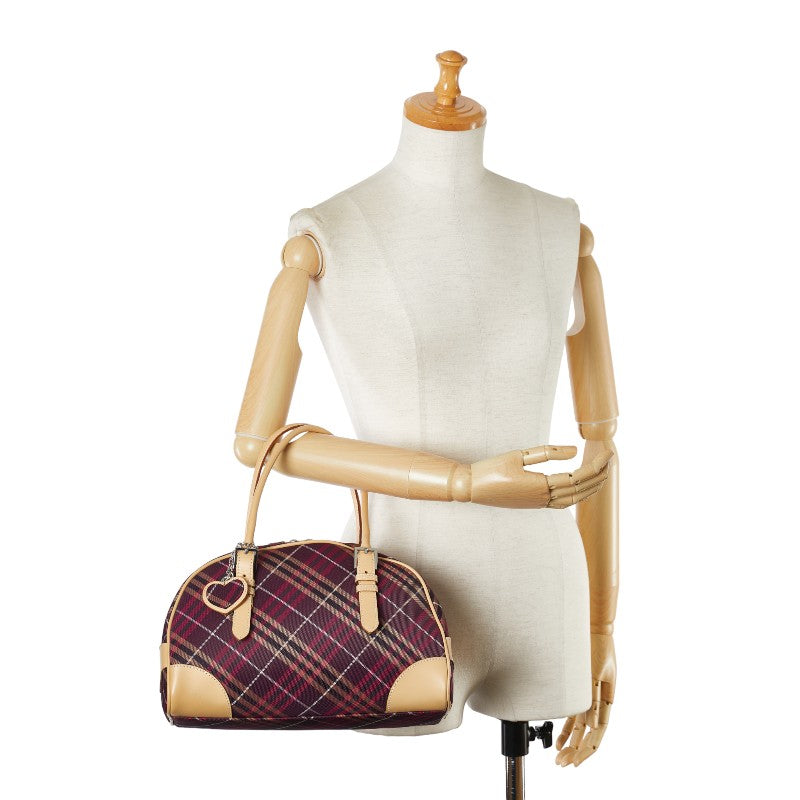 Burberry Nova Check Canvas Leather Handbag in Very Good Condition