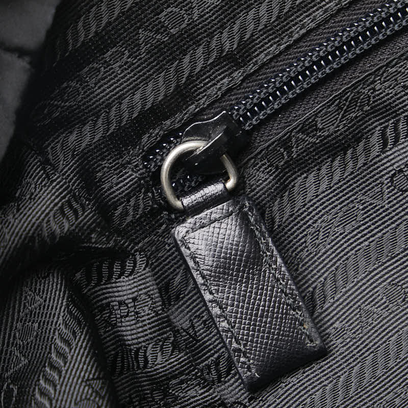 Prada Nylon Triangle Logo Backpack Black