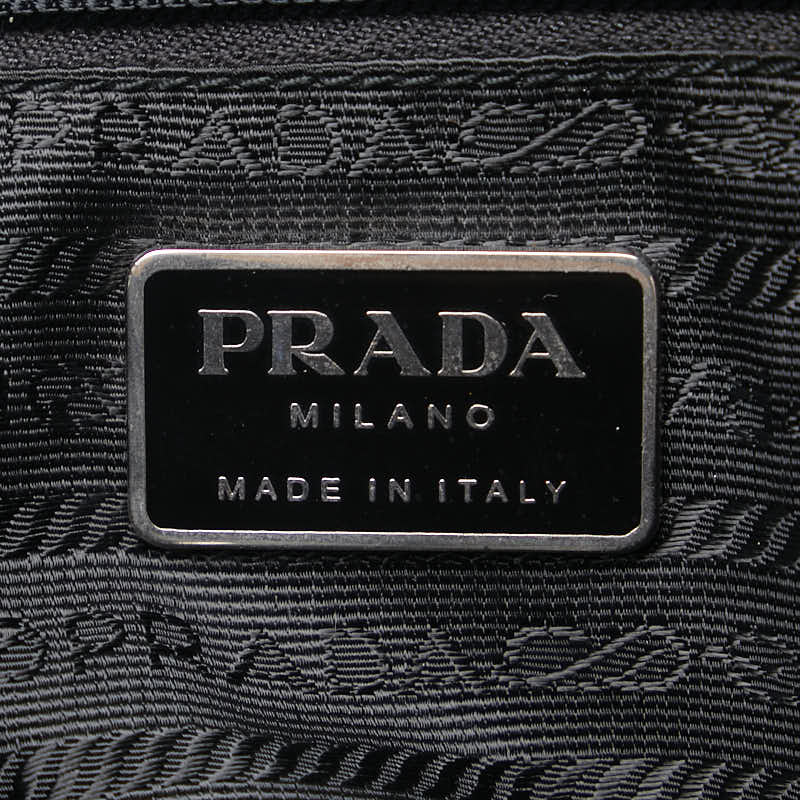 Prada Nylon Triangle Logo Backpack Black