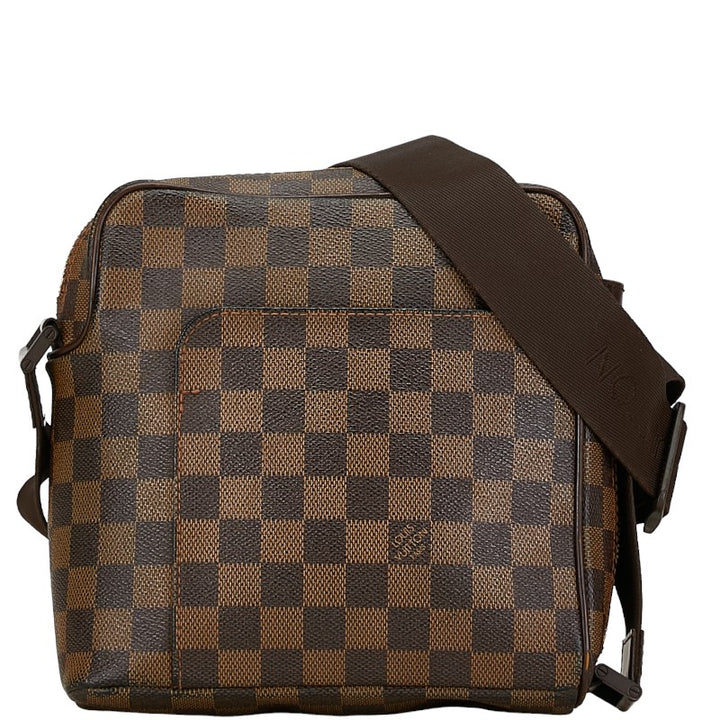 Louis Vuitton Damier Olaf PM Shoulder Bag N41442 Brown PVC Leather in Very Good Condition