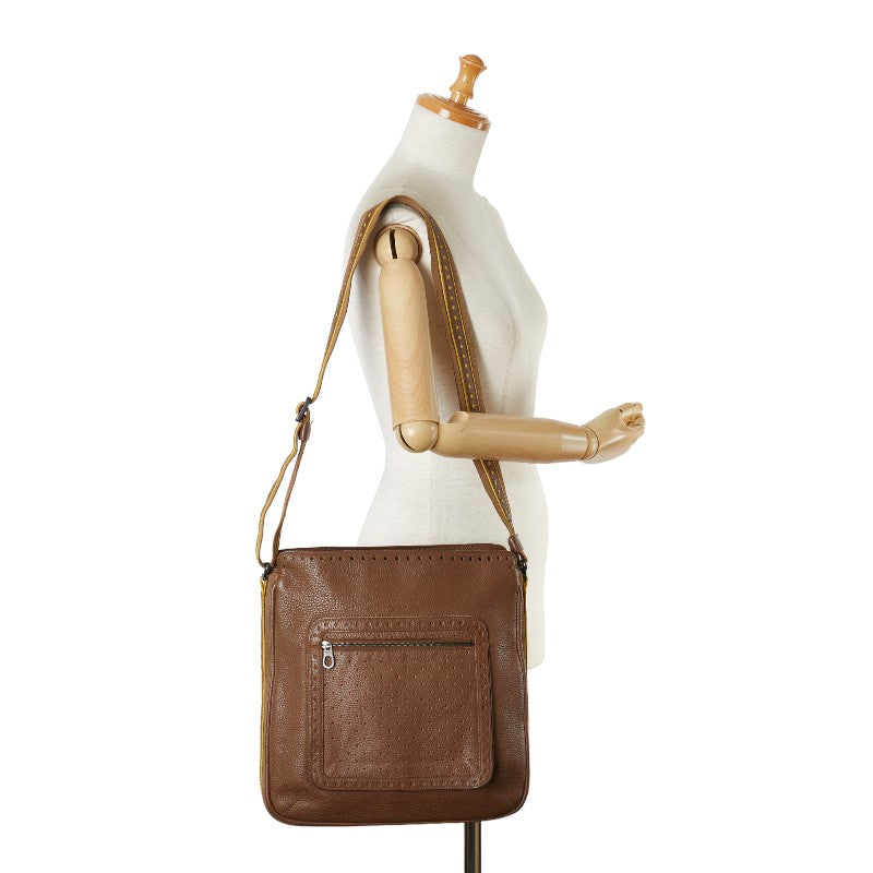 Bottega Veneta Leather Punching Shoulder Bag