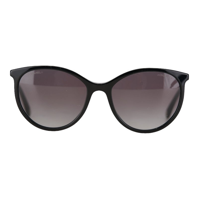 Chanel 5448A Plastic Sunglasses Black Gray in Very Good Condition