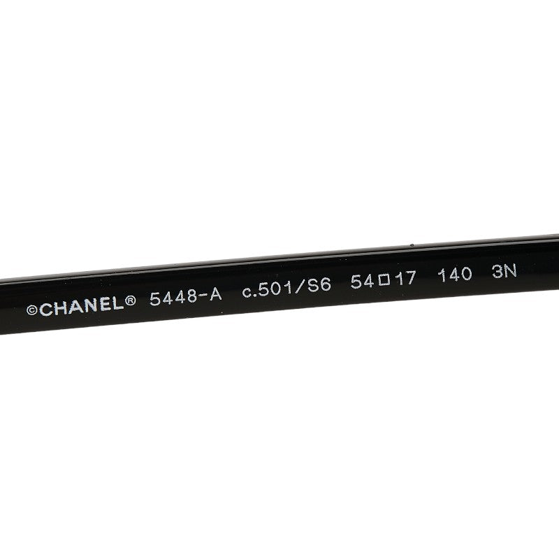 Chanel 5448A Plastic Sunglasses Black Gray in Very Good Condition