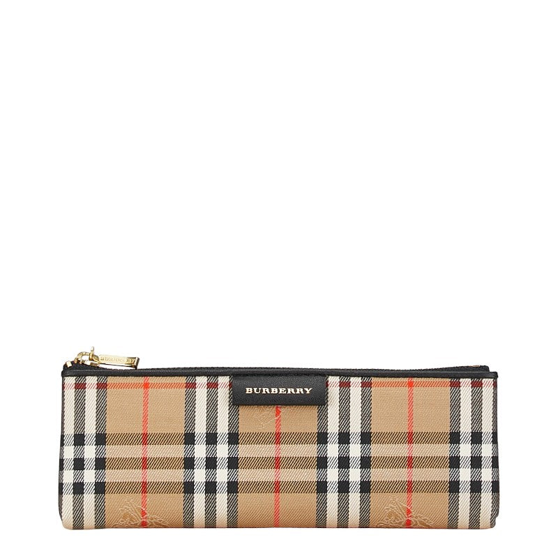 Burberry Nova Check Shadow Horse Canvas Pen Case in Excellent Condition