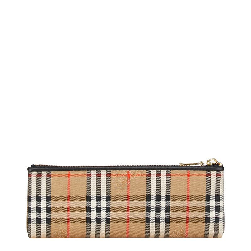 Burberry Nova Check Shadow Horse Canvas Pen Case in Excellent Condition