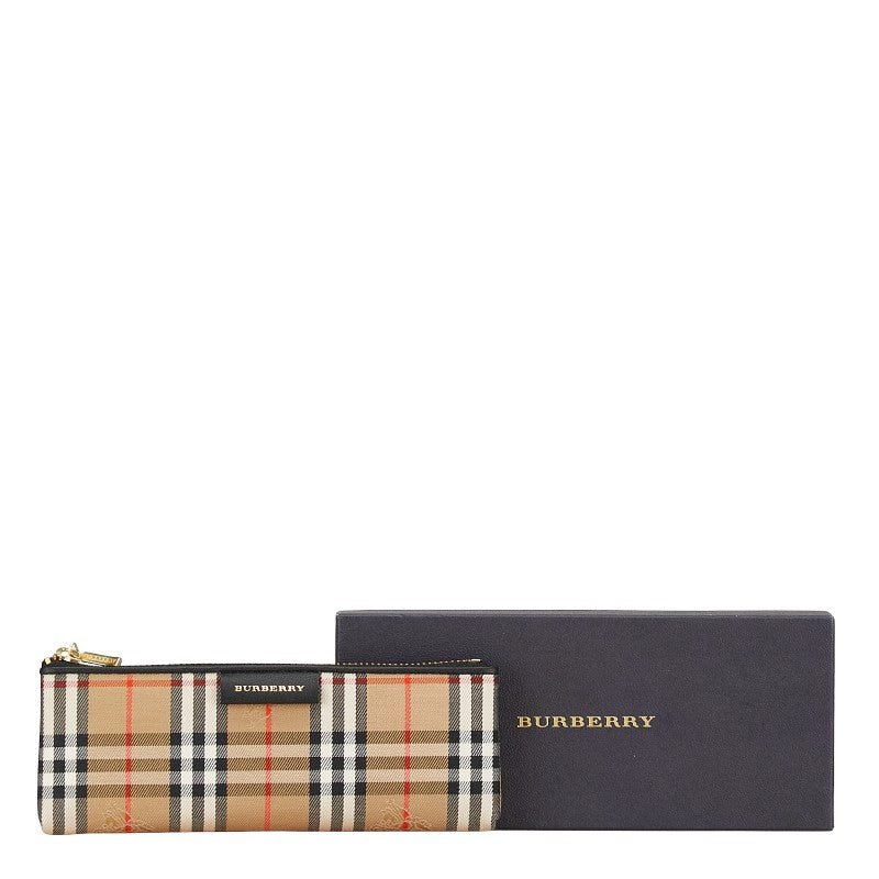 Burberry Nova Check Shadow Horse Canvas Pen Case in Excellent Condition