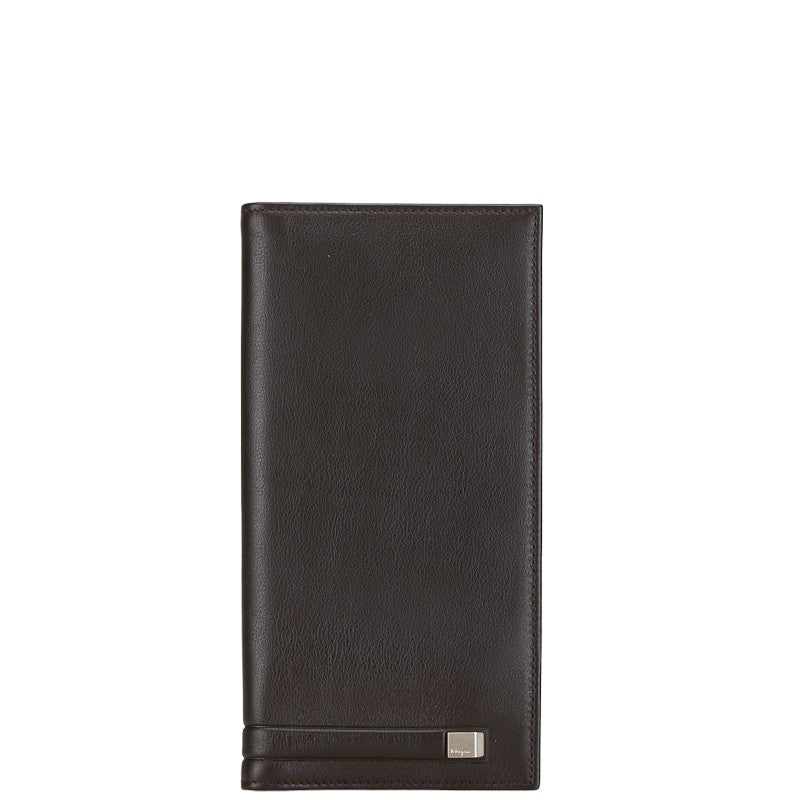 Salvatore Ferragamo Brown Leather Long Wallet