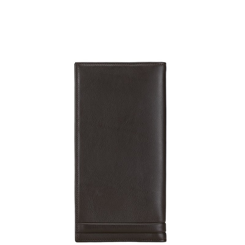 Salvatore Ferragamo Brown Leather Long Wallet