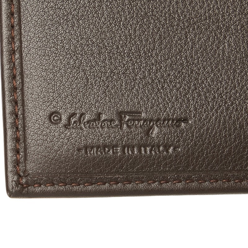 Salvatore Ferragamo Brown Leather Long Wallet