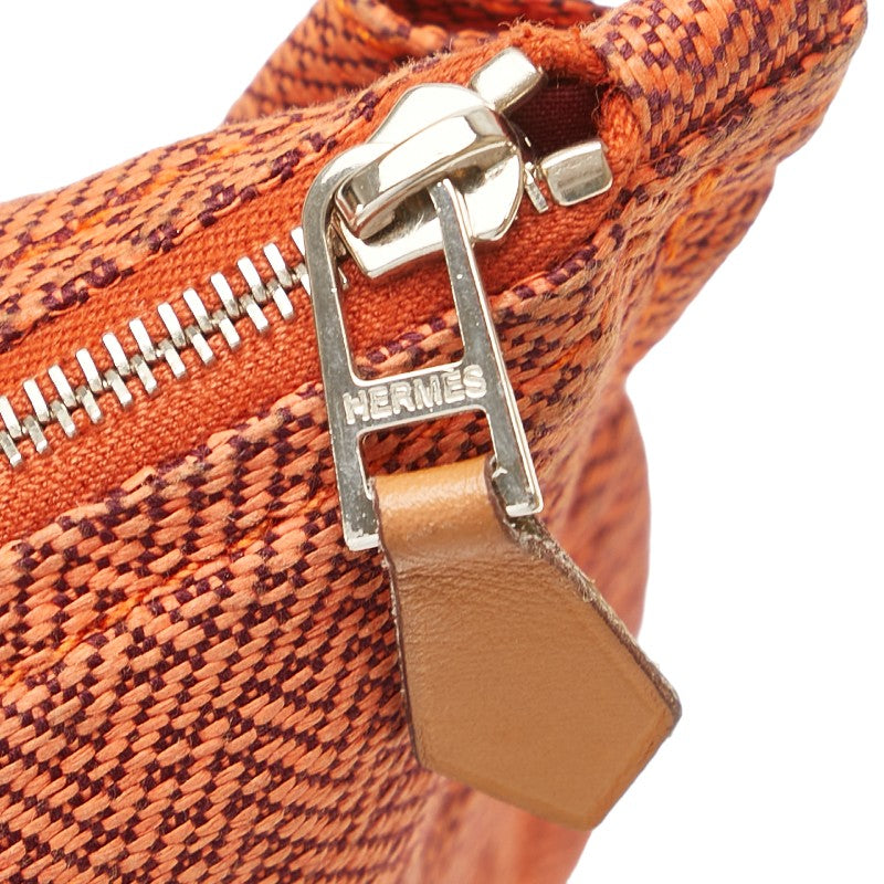 Hermes Canvas Pouch Orange Ladies