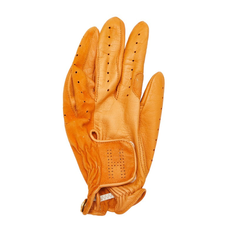 Hermes Nubuck H Logo Golf Glove Orange