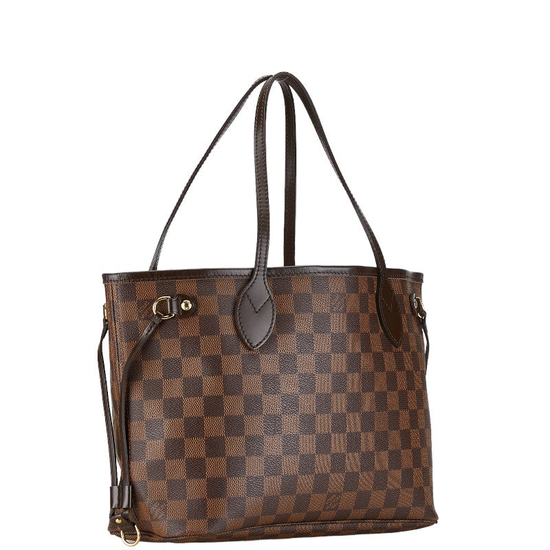 Louis Vuitton Damier Neverfull PM Tote Bag N41359 Brown PVC Leather in Very Good Condition