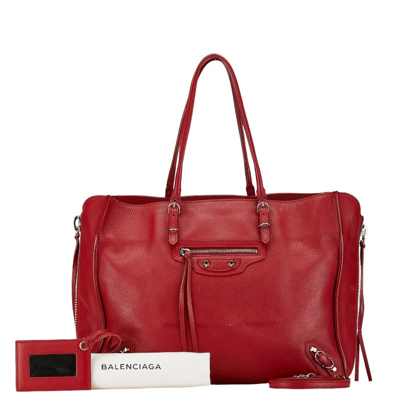 Balenciaga Leather Paper B4 Handbag 432596 in Very Good Condition