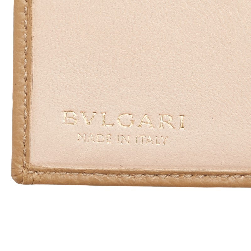 Bvlgari Bvlgari Tri-Fold Wallet Brown Calf Leather in Very Good Condition