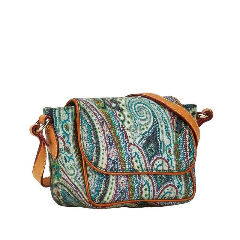 Etro Paisley PVC Leather Crossbody Shoulder Bag