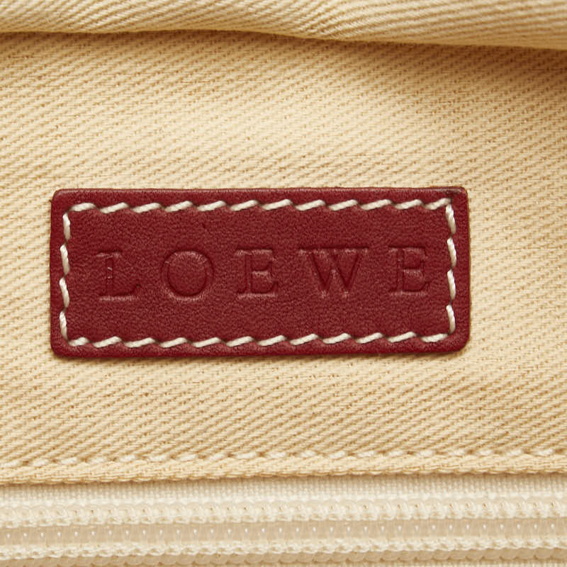 Loewe Anagram Amazona 36 Canvas Leather Handbag