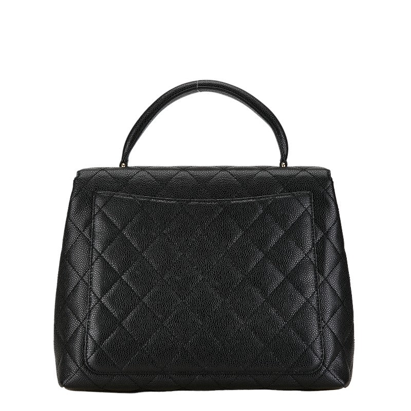 Chanel Caviar Skin Matelasse Coco Mark Top Handle Bag