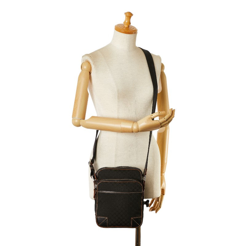 Celine Macadam Canvas Shoulder Bag Brown