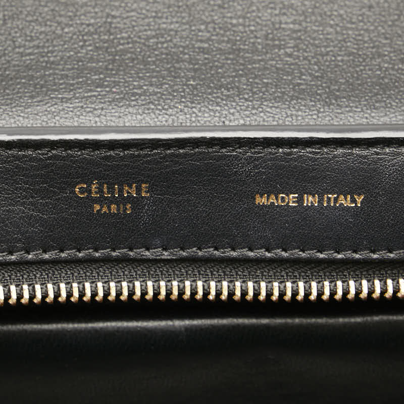 Celine Trapeze Small Leather Canvas Handbag