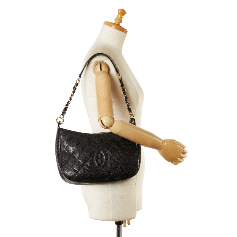 Chanel Caviar Skin Matelasse Coco Mark Chain Shoulder Bag